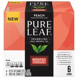 Pure Leaf Mental Focus Peach 12 oz 6 pk