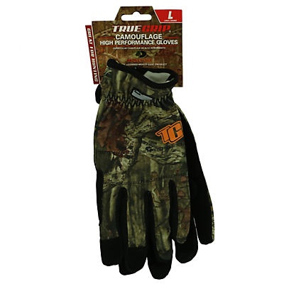 slide 1 of 1, Big Time Products True Grip Mens Camo Utility Glove Large, 1 ct