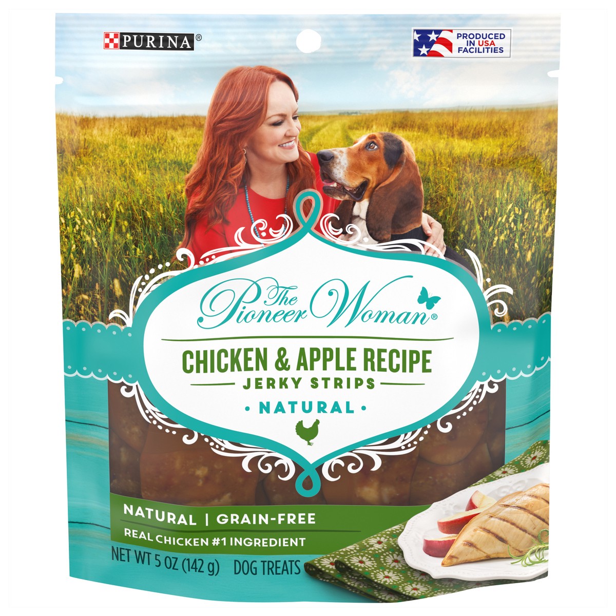 slide 1 of 12, The Pioneer Woman Natural Jerky Grain Free Dog Treats, Chicken & Apple Recipe Jerky Strips, 5 oz