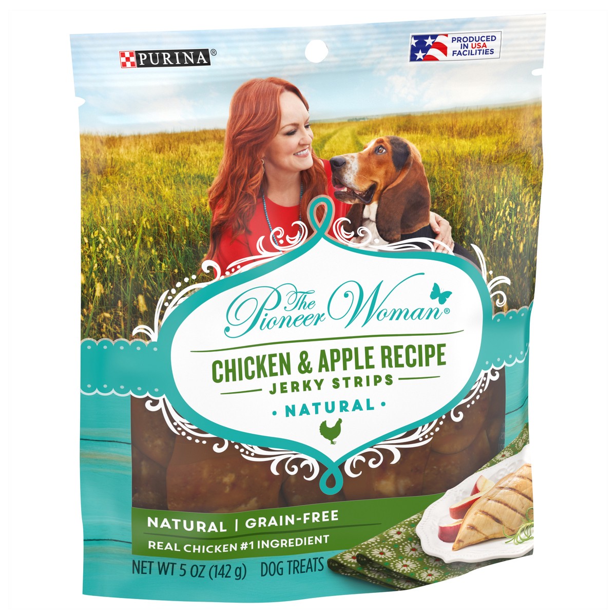 slide 8 of 12, The Pioneer Woman Natural Jerky Grain Free Dog Treats, Chicken & Apple Recipe Jerky Strips, 5 oz