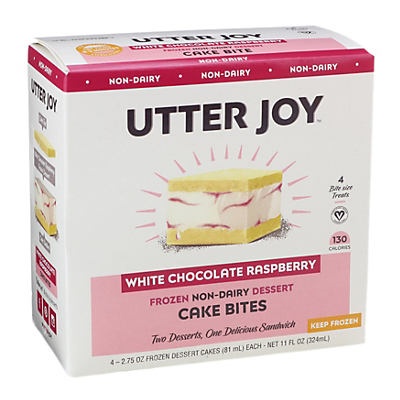 slide 1 of 1, Utter Joy White Chocolate Raspberry Non-Dairy Cake Bites, 4 ct