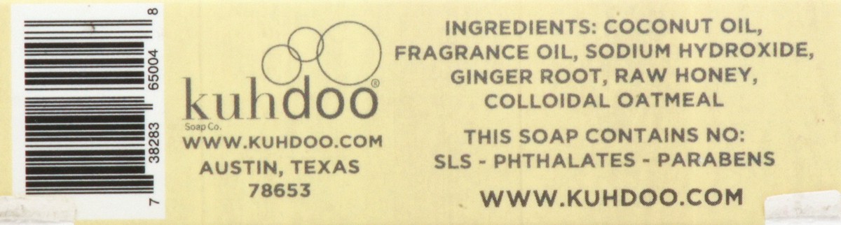 slide 3 of 9, Kuhdoo Ginger & Honey Soap 4.5 oz, 4.5 oz