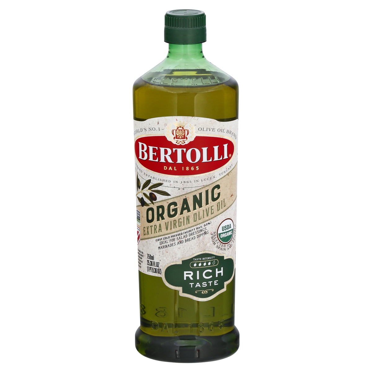 slide 1 of 4, Bertolli Organic Extra Virgin Olive Oil Rich Taste - 25.36oz, 25.5 oz