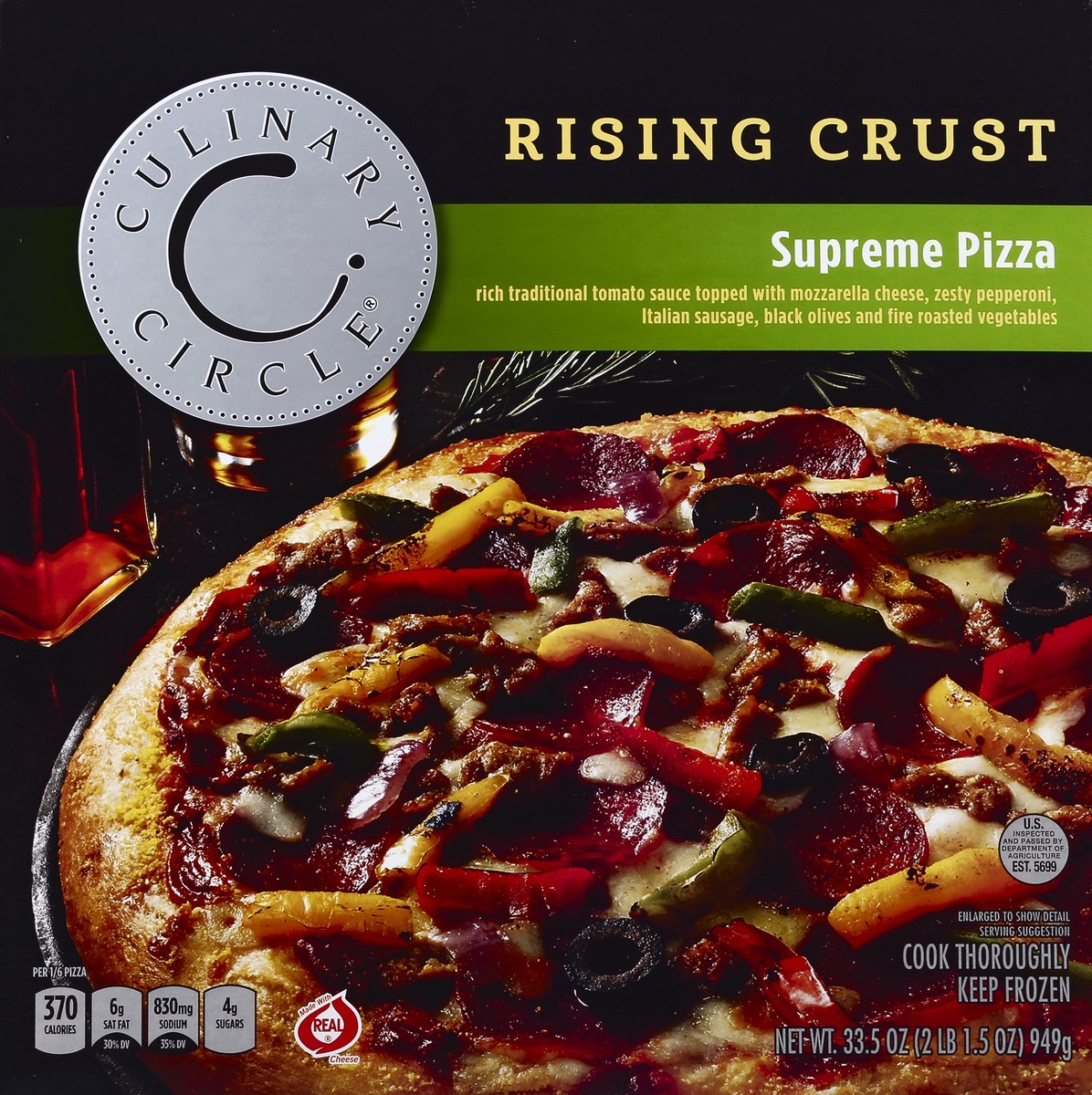 slide 5 of 6, Culinary Circle Supreme Rising Crust Pizza, 33.5 oz
