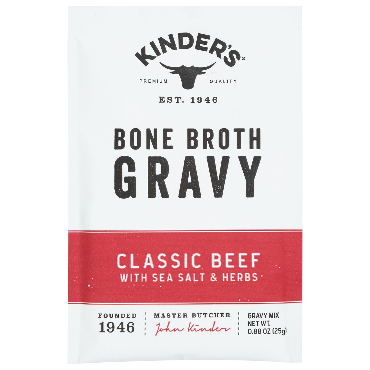 slide 1 of 14, Kinder's Bone Broth Classic Beef Gravy 0.88 oz, 0.88 oz