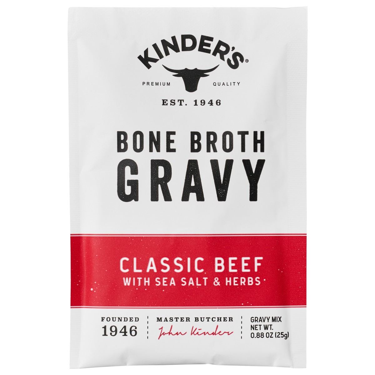 slide 1 of 14, Kinder's Restaurant-Style Classic Beef with Sea Salt & Herbs Gravy Mix 0.9 oz, 0.9 oz