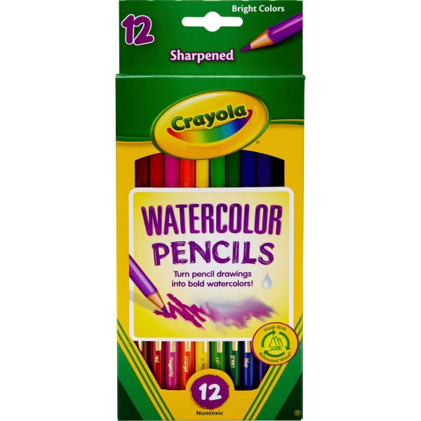 slide 2 of 3, Crayola Watercolor Pencils Presharpened, 12 ct