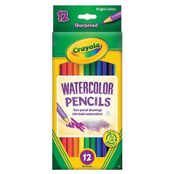 slide 1 of 3, Crayola Watercolor Pencils Presharpened, 12 ct