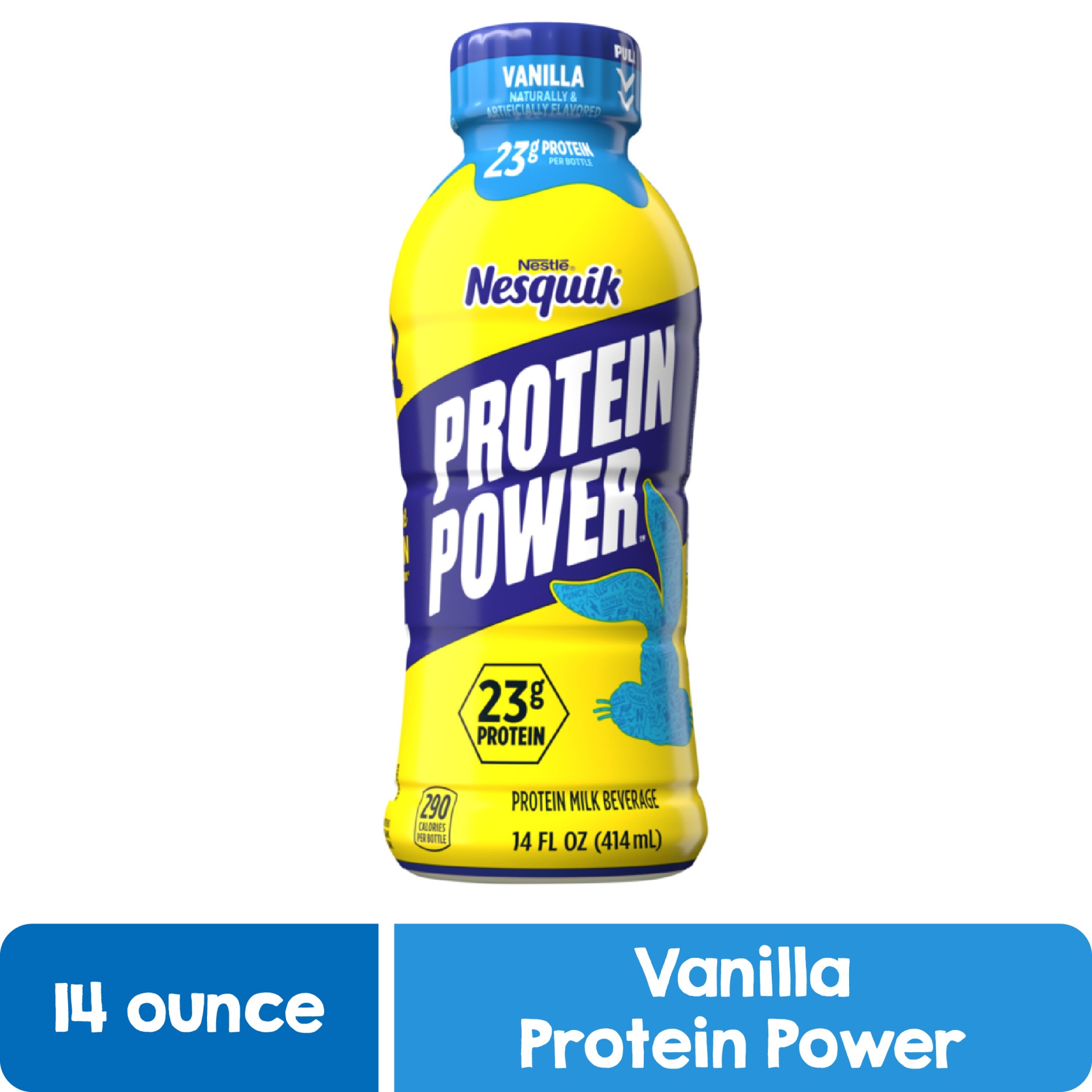 slide 1 of 1, Nesquik Protein Plus Vanilla Milk Beverage, 14 fl oz