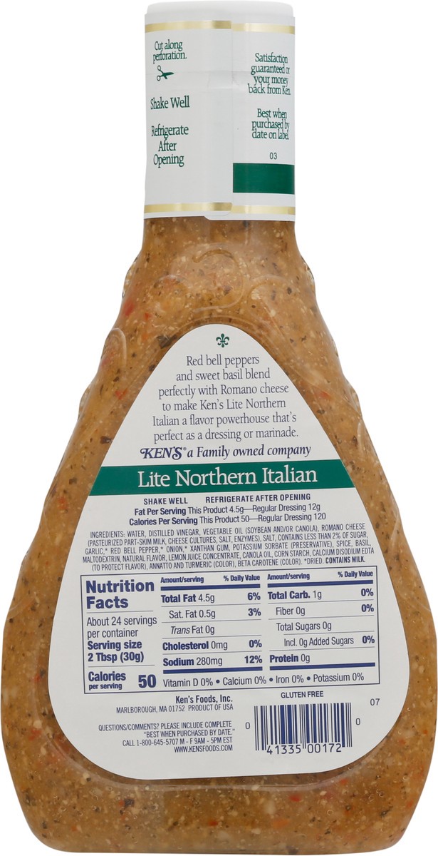 slide 6 of 9, Ken's Steak House Lite Northern Italian with Basil & Romano Dressing & Marinade 24 fl oz, 24 fl oz