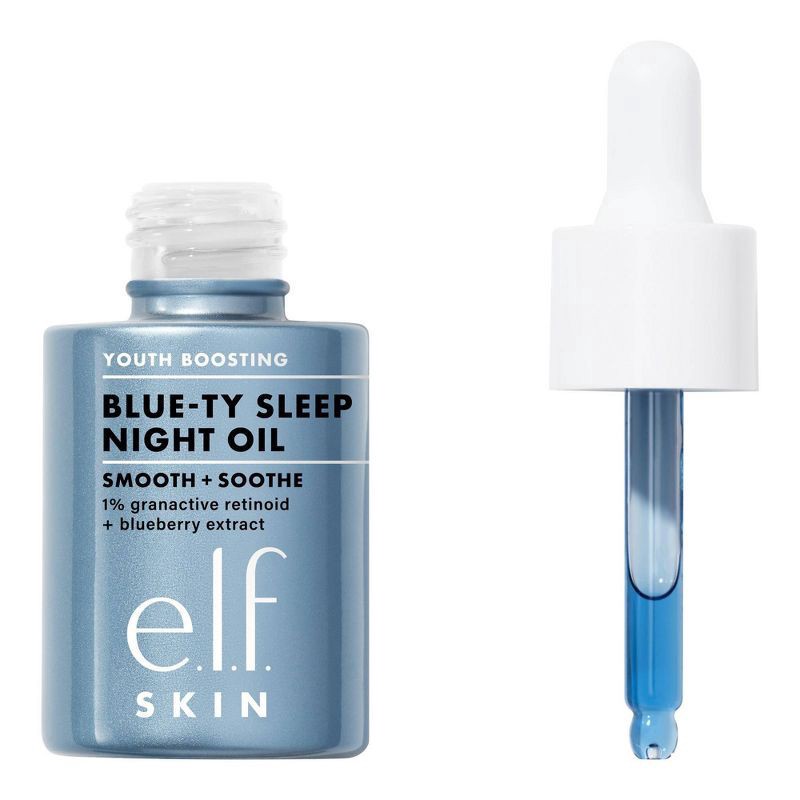 slide 10 of 14, e.l.f. Youth Boosting Blue-ty Sleep Night Oil Facial Treatment - 1 fl oz, 1 fl oz