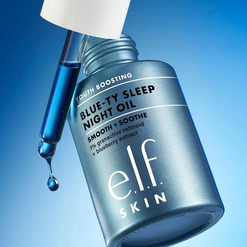 slide 14 of 14, e.l.f. Youth Boosting Blue-ty Sleep Night Oil Facial Treatment - 1 fl oz, 1 fl oz