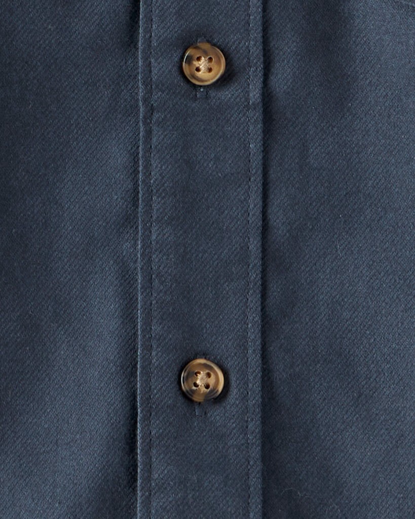 slide 2 of 2, Oshkosh Boys Hooded Button-Down Shirt - Blue Grey 5, 1 ct