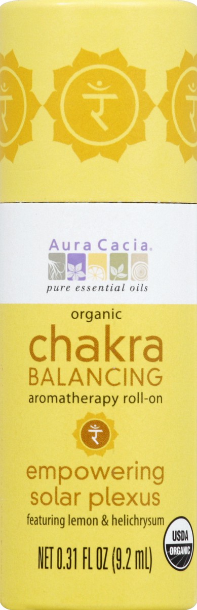 slide 2 of 2, Aura Cacia Chakra Balancing Empowering Solar Plexus Organic Roll-On, 0.31 fl oz