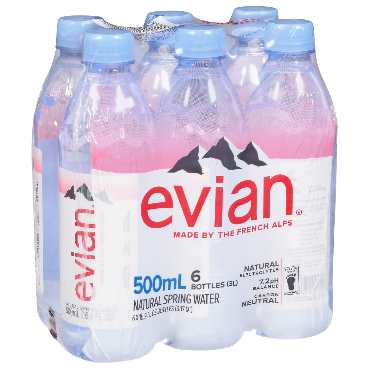 slide 2 of 9, Evian Natural Spring Water 6 - 16.9 fl oz Bottles, 6 ct