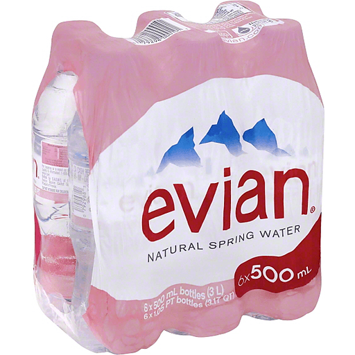 slide 2 of 3, Evian Natural Spring Water, 6 ct; 16.9 fl oz
