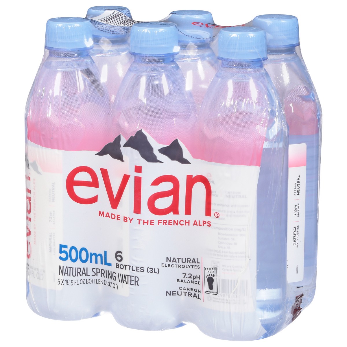 slide 6 of 9, Evian Natural Spring Water 6 - 16.9 fl oz Bottles, 6 ct