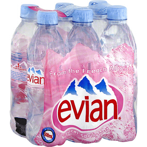 slide 3 of 3, Evian Natural Spring Water, 6 ct; 16.9 fl oz