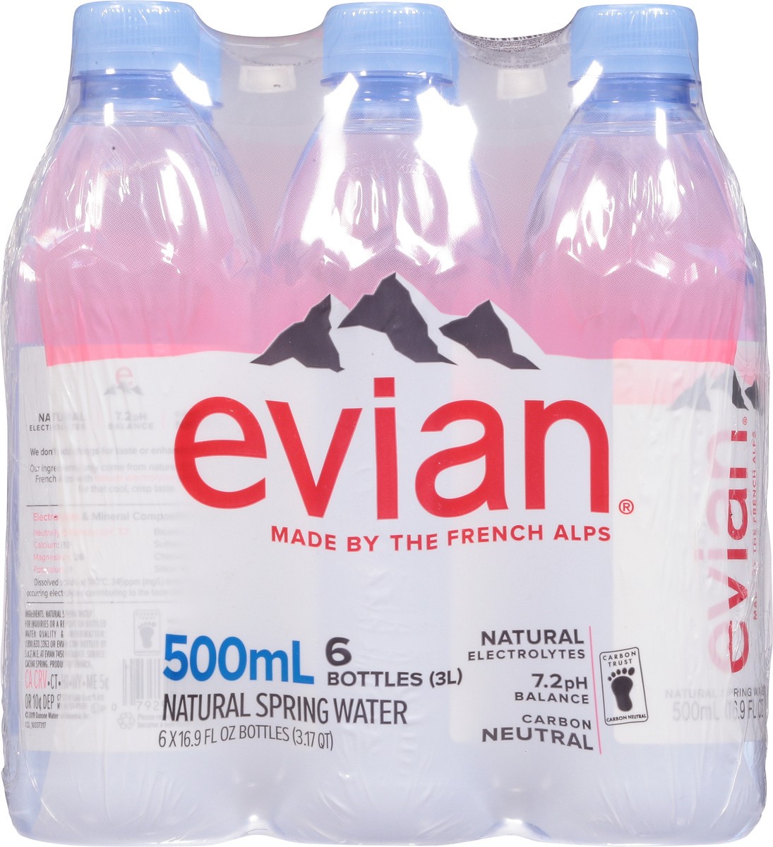 slide 3 of 9, Evian Natural Spring Water 6 - 16.9 fl oz Bottles, 6 ct