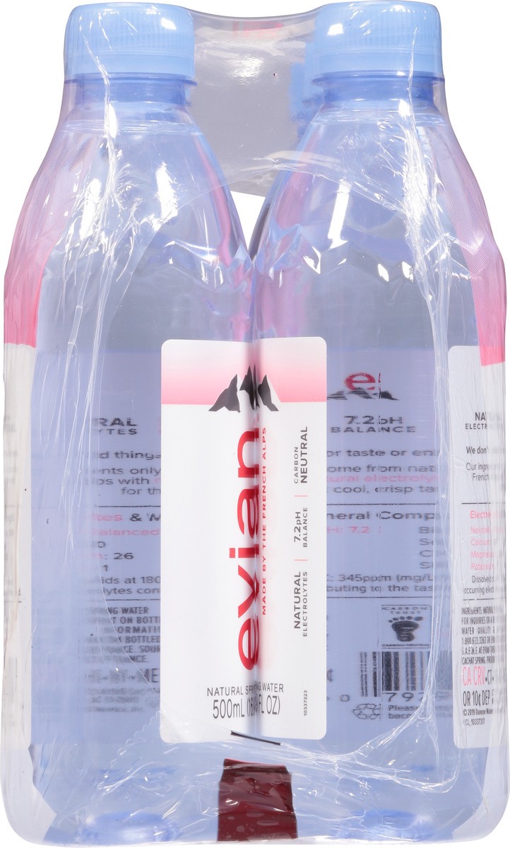 slide 7 of 9, Evian Natural Spring Water 6 - 16.9 fl oz Bottles, 6 ct