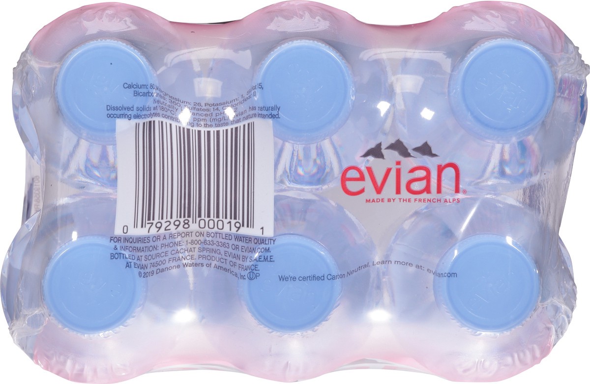 slide 9 of 9, Evian Natural Spring Water 6 - 16.9 fl oz Bottles, 6 ct