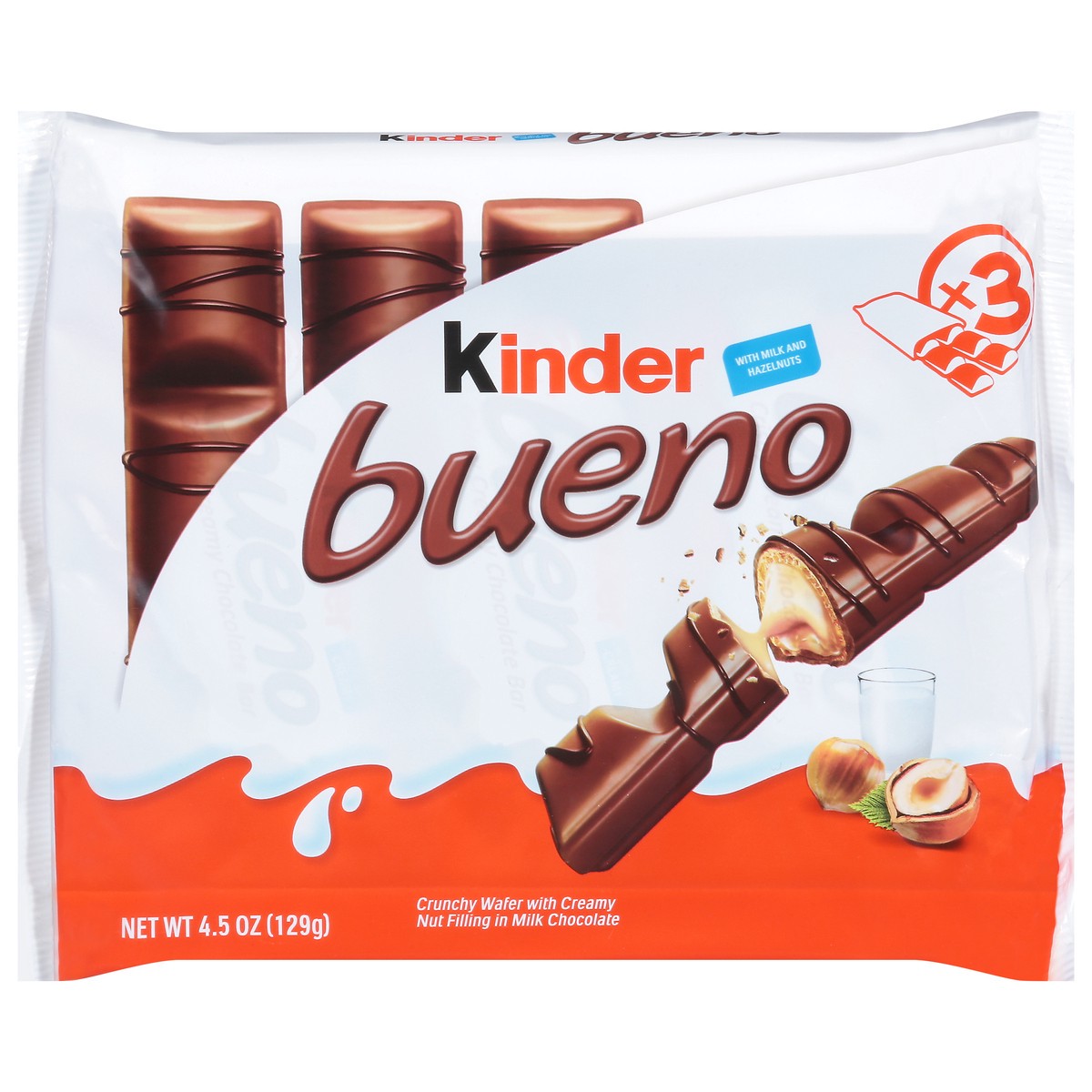 slide 2 of 14, Kinder Bueno Milk Chocolate Crunchy Wafer with Creamy Nut Filling 4.5 oz, 4.5 oz