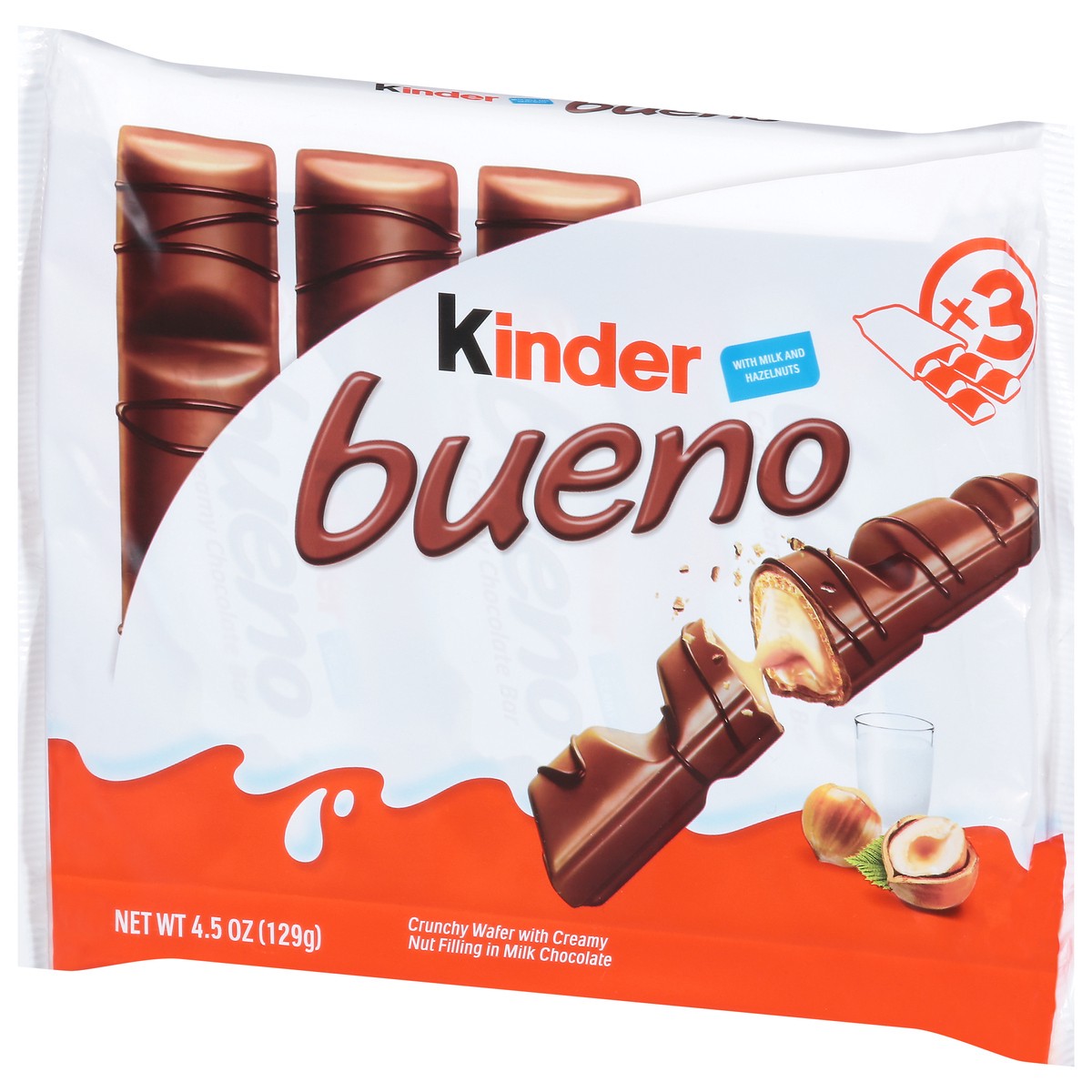 slide 12 of 14, Kinder Bueno Milk Chocolate Crunchy Wafer with Creamy Nut Filling 4.5 oz, 4.5 oz