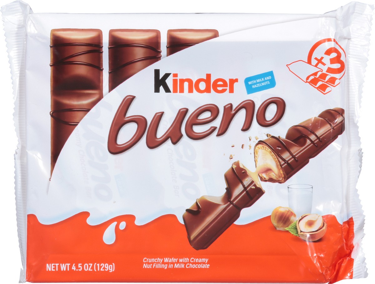 slide 14 of 14, Kinder Bueno Milk Chocolate Crunchy Wafer with Creamy Nut Filling 4.5 oz, 4.5 oz