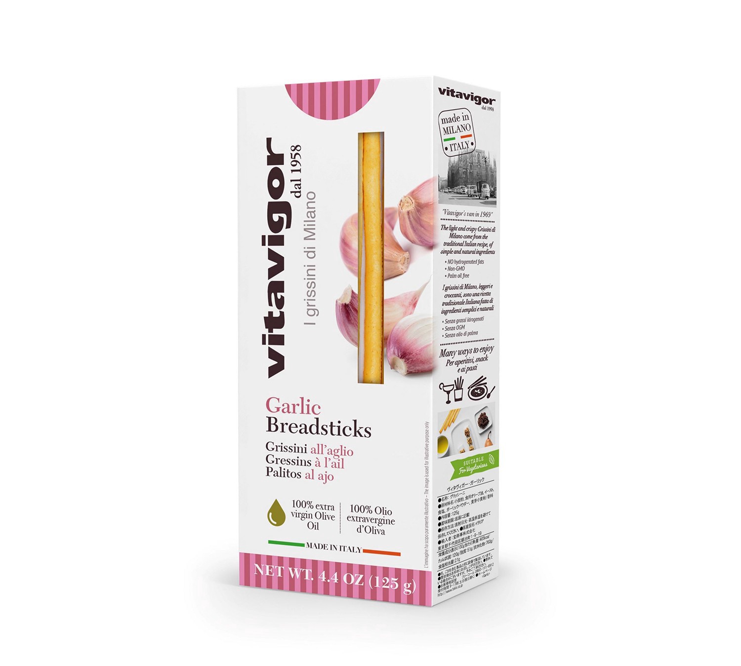 slide 1 of 1, Vita Vigor Breadstick - Garlic, 4 oz