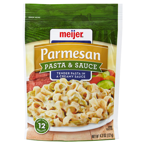 slide 1 of 1, Meijer Parmesan Pasta & Sauce, 4.3 oz
