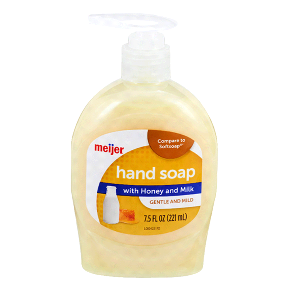 slide 1 of 2, Meijer Liquid Hand Soap, Honey & Milk, 7.5 oz