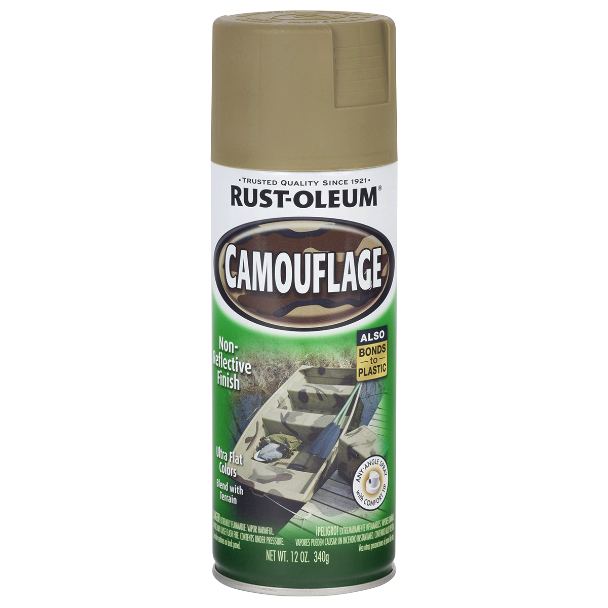 slide 1 of 5, Rust-Oleum Specialty Camouflage Spray Paint - 1917830, Khaki, 12 oz