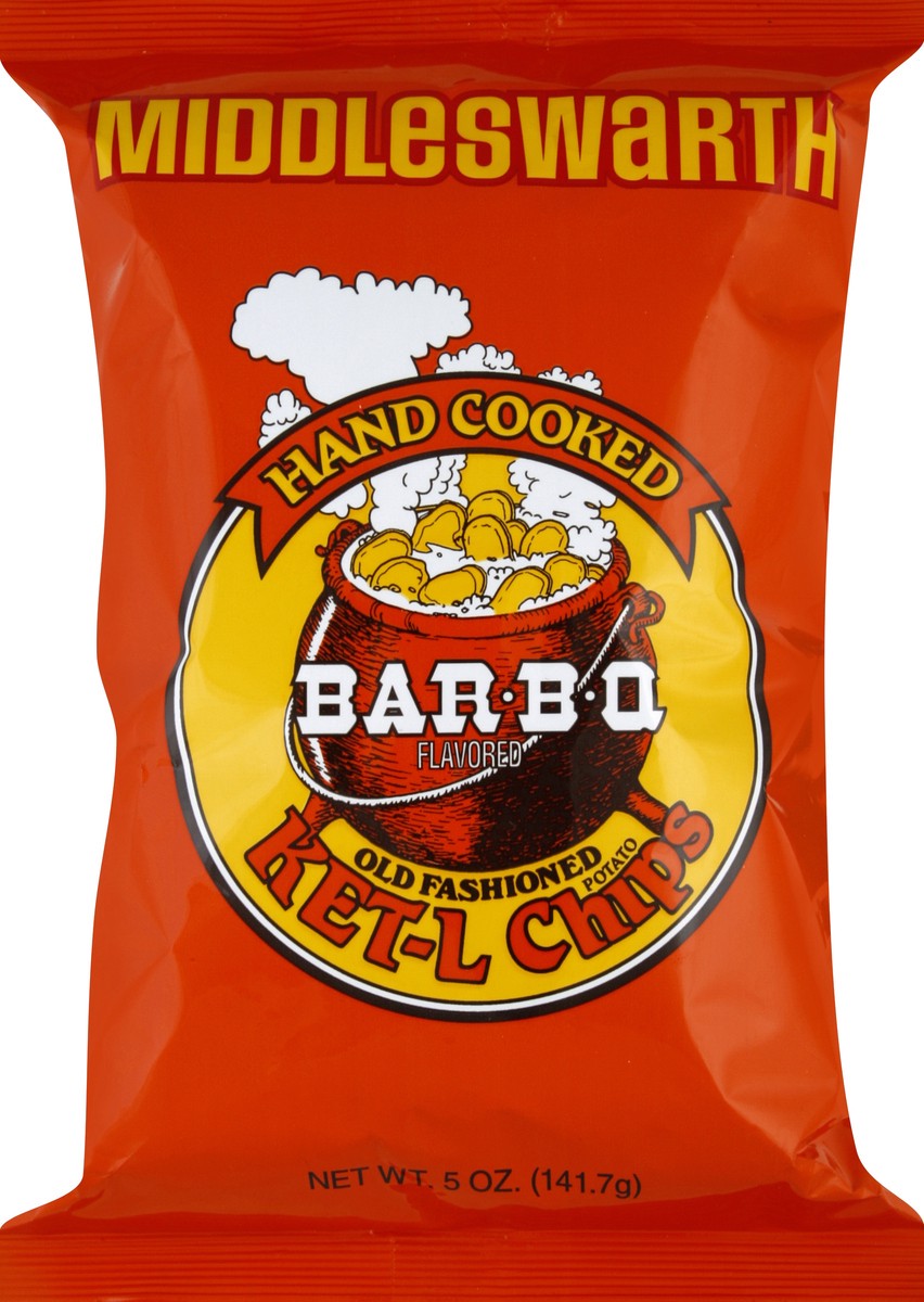 slide 5 of 5, Middleswarth Hand Cooked Old Fashioned Bar-B-Q Flavored Ket-L Chips 3.5 oz, 4.5 oz