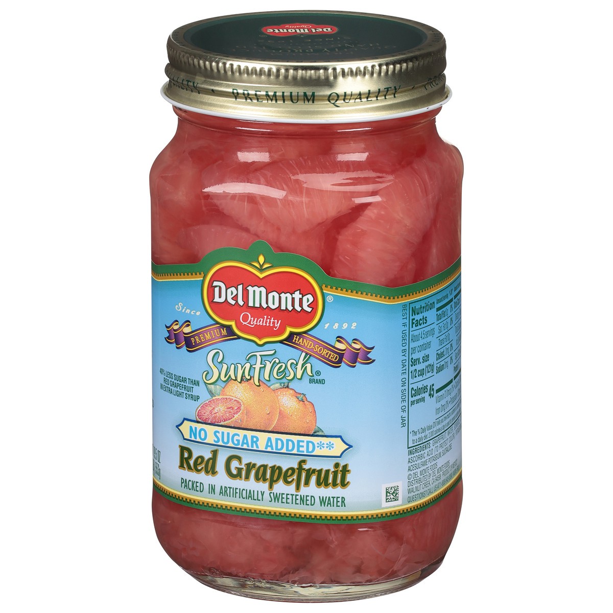slide 7 of 9, Del Monte Dm-Jarred Nsa Red Grapefruit, 19.5 oz