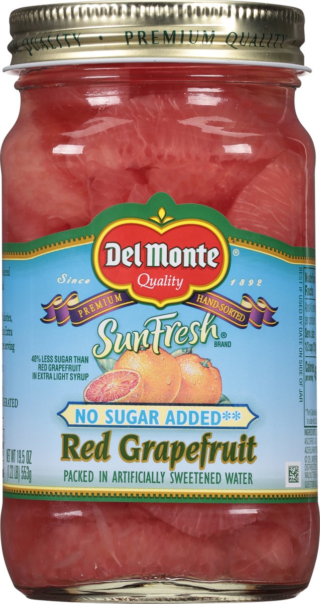 slide 3 of 9, Del Monte Dm-Jarred Nsa Red Grapefruit, 19.5 oz