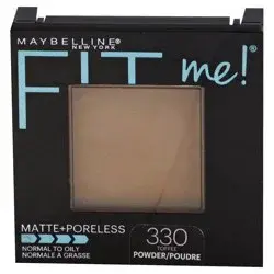 MaybellineFit Me Matte + Poreless Pressed Powder - 330 Toffee - 0.29oz: Oil & Shine Control, Non-comedogenic, Paraben-Free