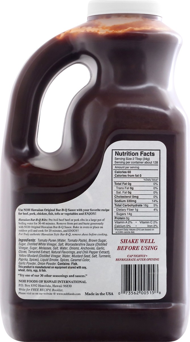 slide 11 of 13, NOH Foods of Hawaii Hawaiian Bar B Q Sauce, 1 gal