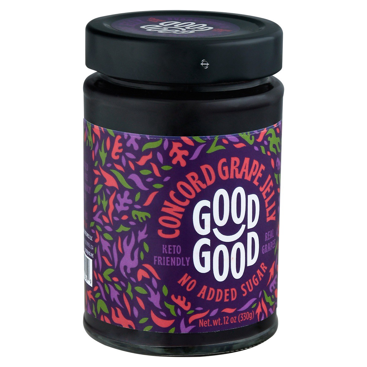 slide 3 of 9, Good Good No Added Sugar Concord Grape Jelly, 12 oz