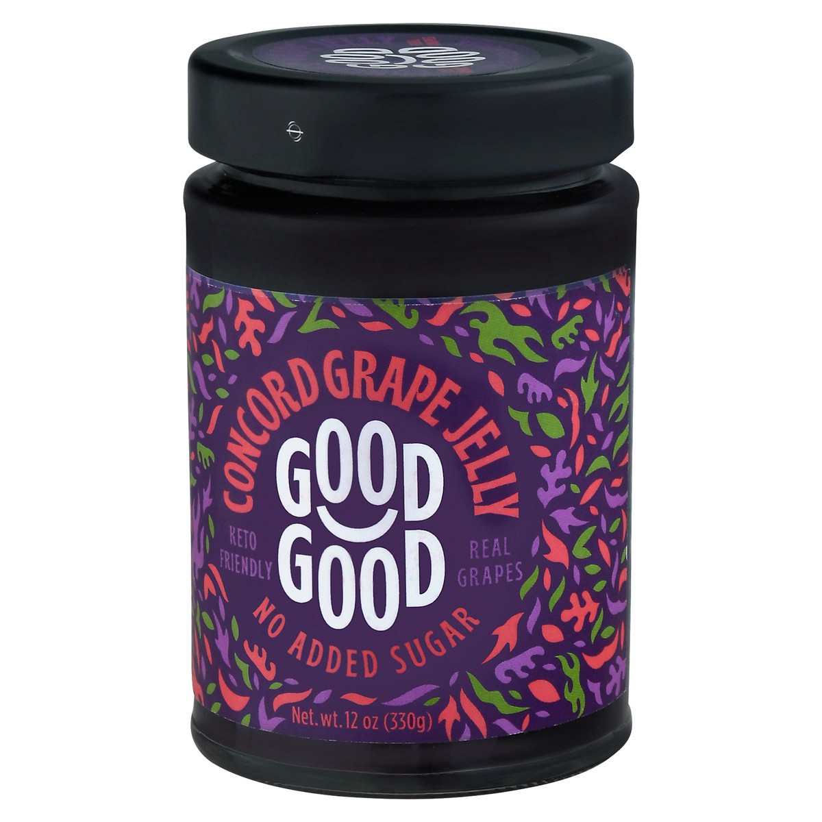 slide 2 of 9, Good Good No Added Sugar Concord Grape Jelly, 12 oz