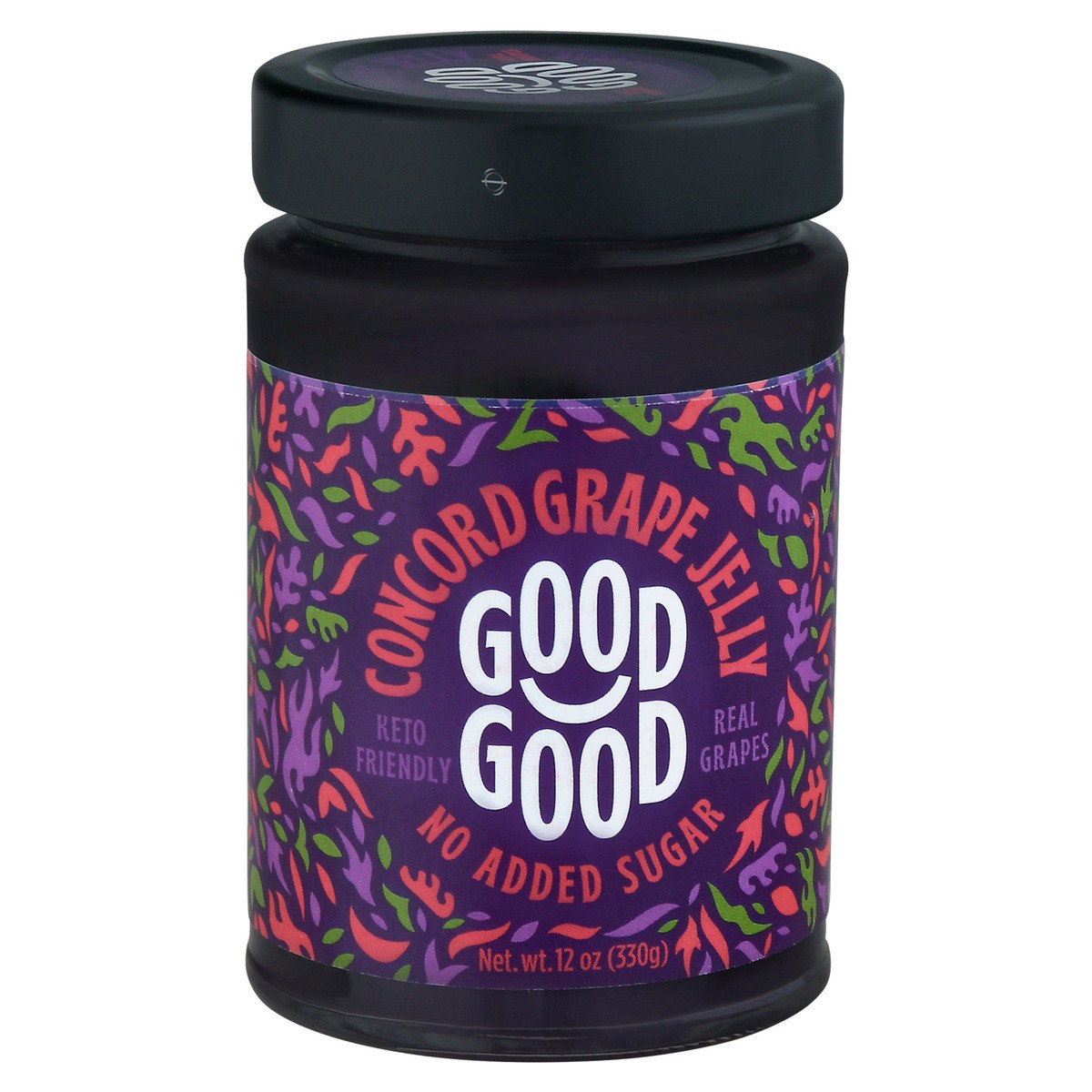 slide 1 of 9, Good Good No Added Sugar Concord Grape Jelly, 12 oz
