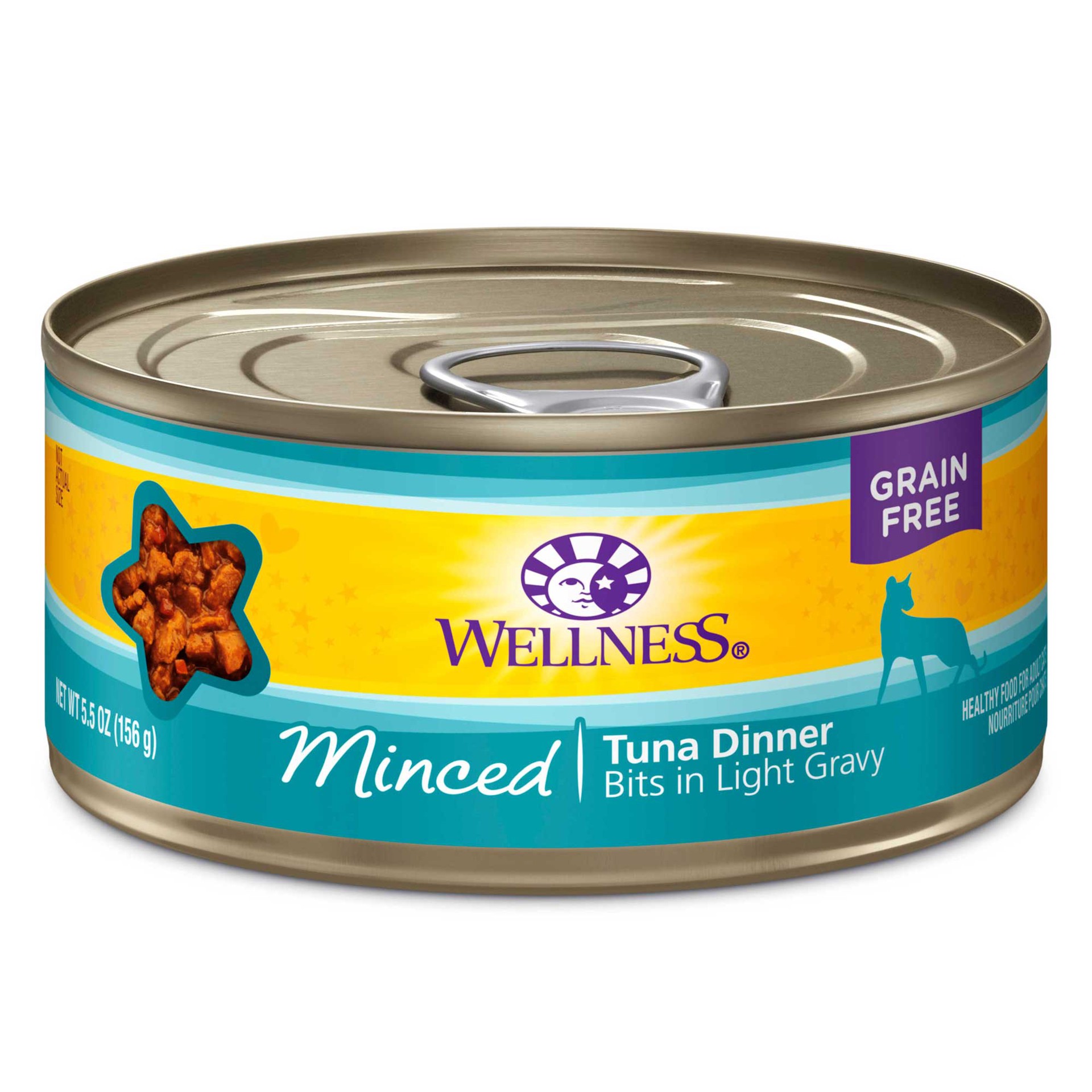 slide 1 of 5, Wellness Minced Canned Cuts Tuna Adult Canned Cat Food, 1 ct