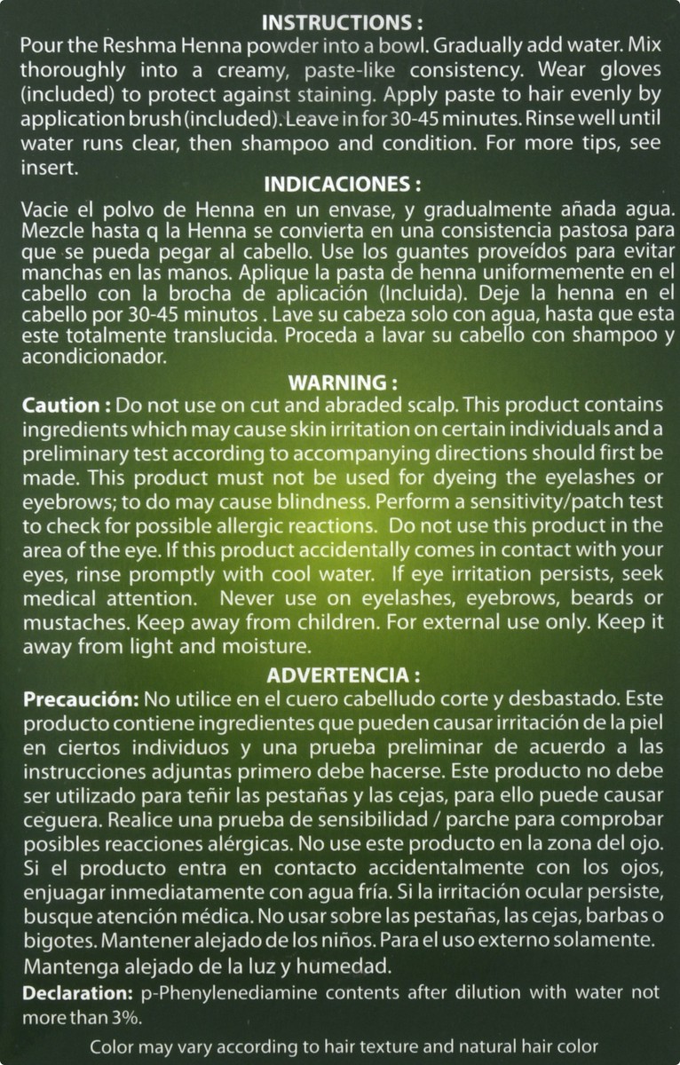 slide 8 of 11, Reshma Henna Natural Black Semi-Permanent Hair Color 30 gr, 1.05 oz