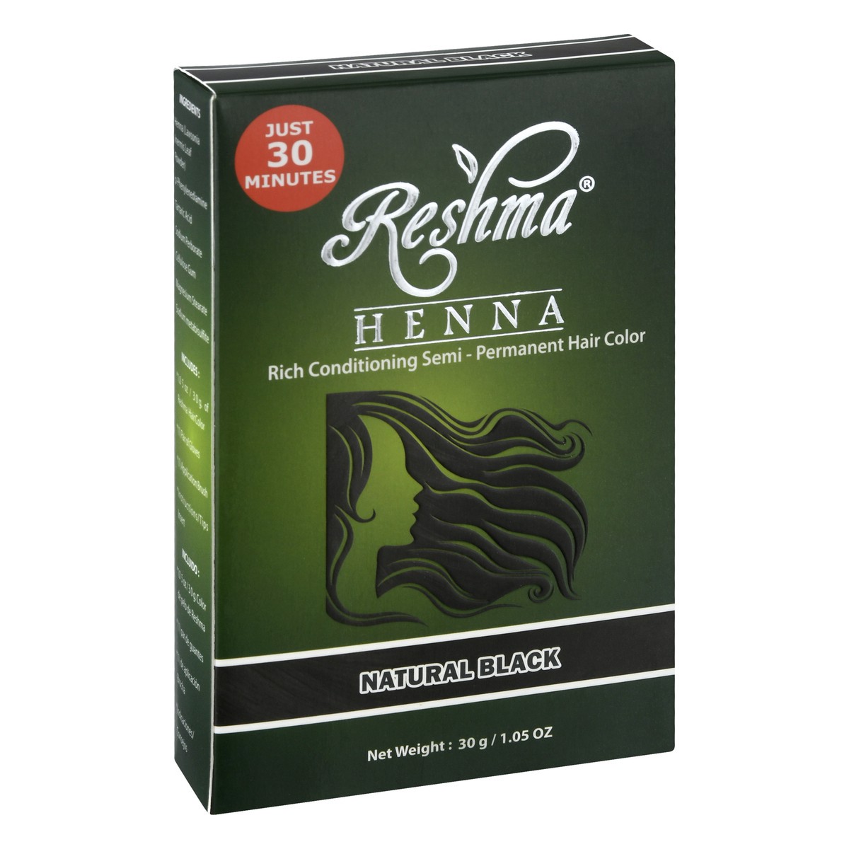 slide 3 of 11, Reshma Henna Natural Black Semi-Permanent Hair Color 30 gr, 1.05 oz