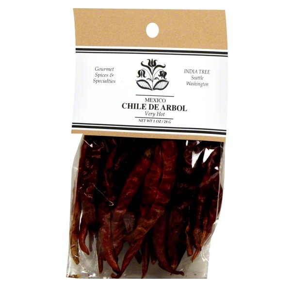 slide 1 of 1, India Tree Chile De Arbol, 1 oz