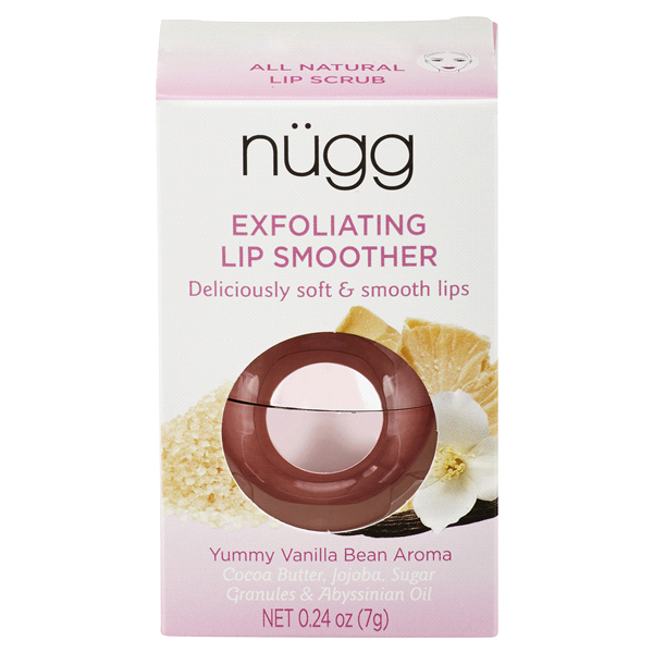 slide 1 of 1, nügg Exfoliating Lip Smoother, All Natural, 0.24 oz