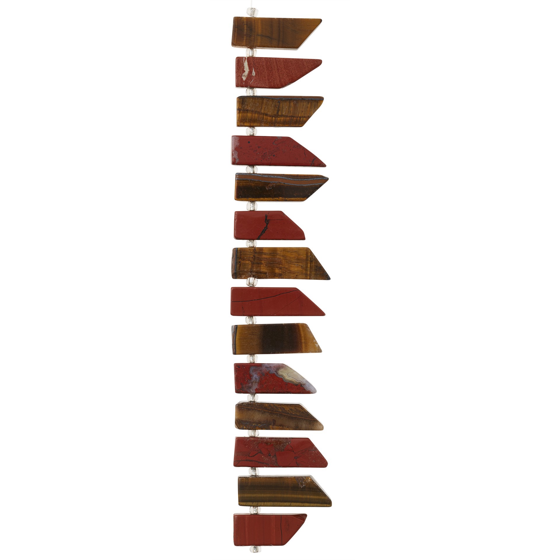 slide 3 of 3, Red Jasper & Tiger Eye Stick Beads By Bead Landing, 28mm-46mm