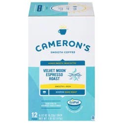 Cameron's Coffee Velvet Moon Espresso Roast Single Serve Pods, 12 Count