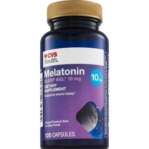 slide 1 of 1, CVS Health Melatonin 10 Mg Capsules, 120 Ct, 1 ct