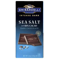Ghirardelli Intense Dark Sea Salt with 60% Cacao Dark Chocolate 3.5 oz
