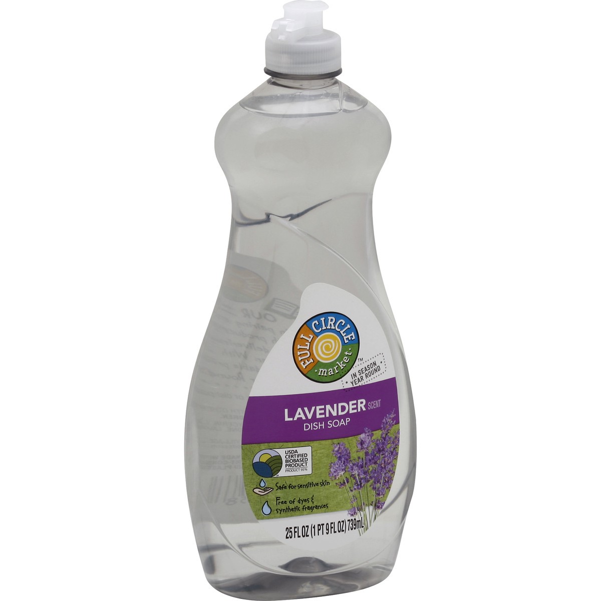 slide 4 of 9, Full Circle Market Lavender Scent Dish Soap 25 oz, 25 oz